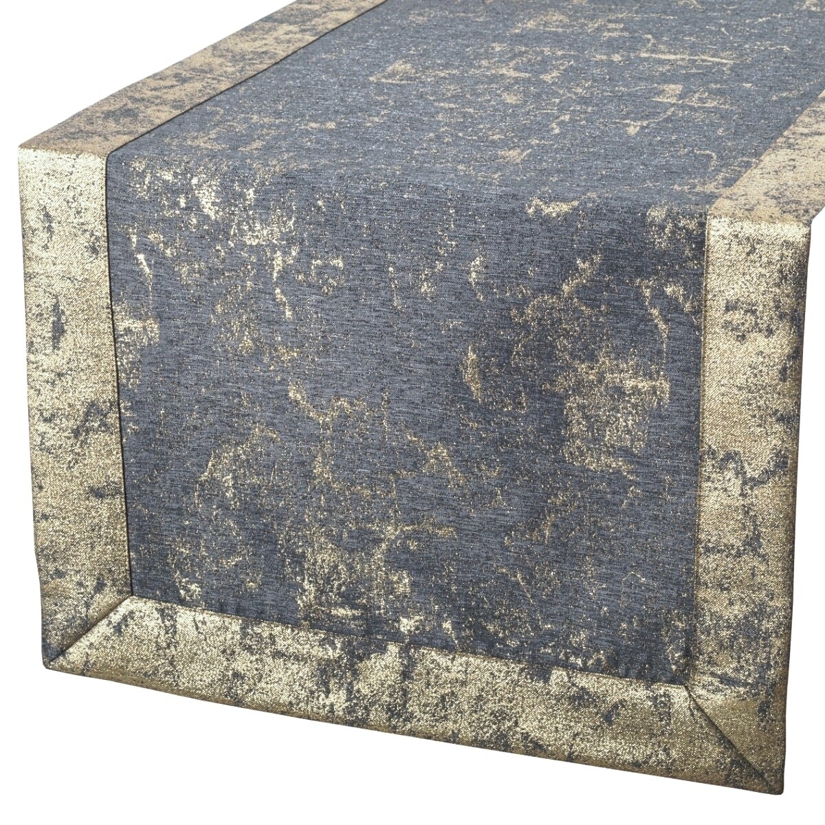 Bieżnik LX 6112-2502 - 40x140 cm - szary złoty - 40cm x 140cm