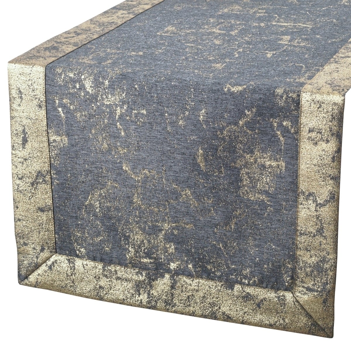 Bieżnik LX 6112-2502 - 40x140 cm - szary złoty - 40cm x 140cm