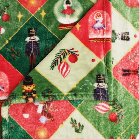 Drukowany koc Nutpatcher 150x200 cm z motywem dziadka do orzechów