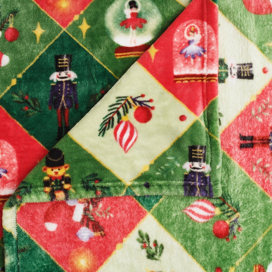 Drukowany koc Nutpatcher 150x200 cm z motywem dziadka do orzechów