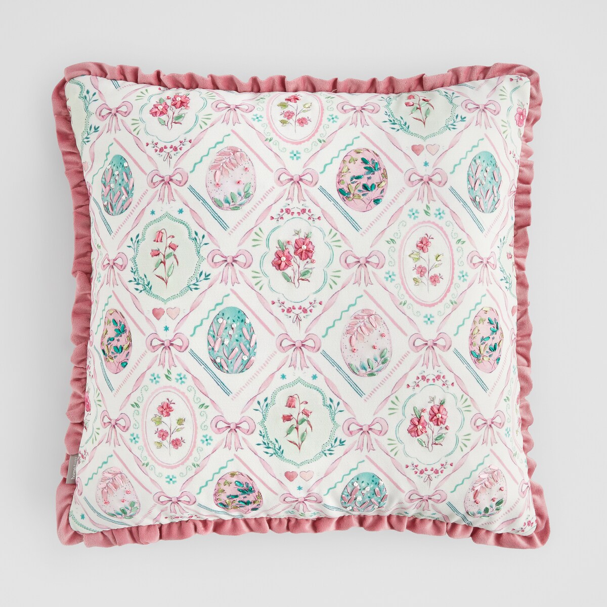 Poszewka Haftowana Florara 45x45 cm z motywem jajka
