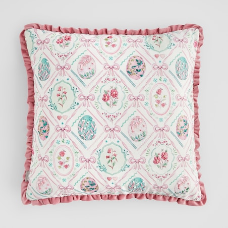 Poszewka Haftowana Florara 45x45 cm z motywem jajka
