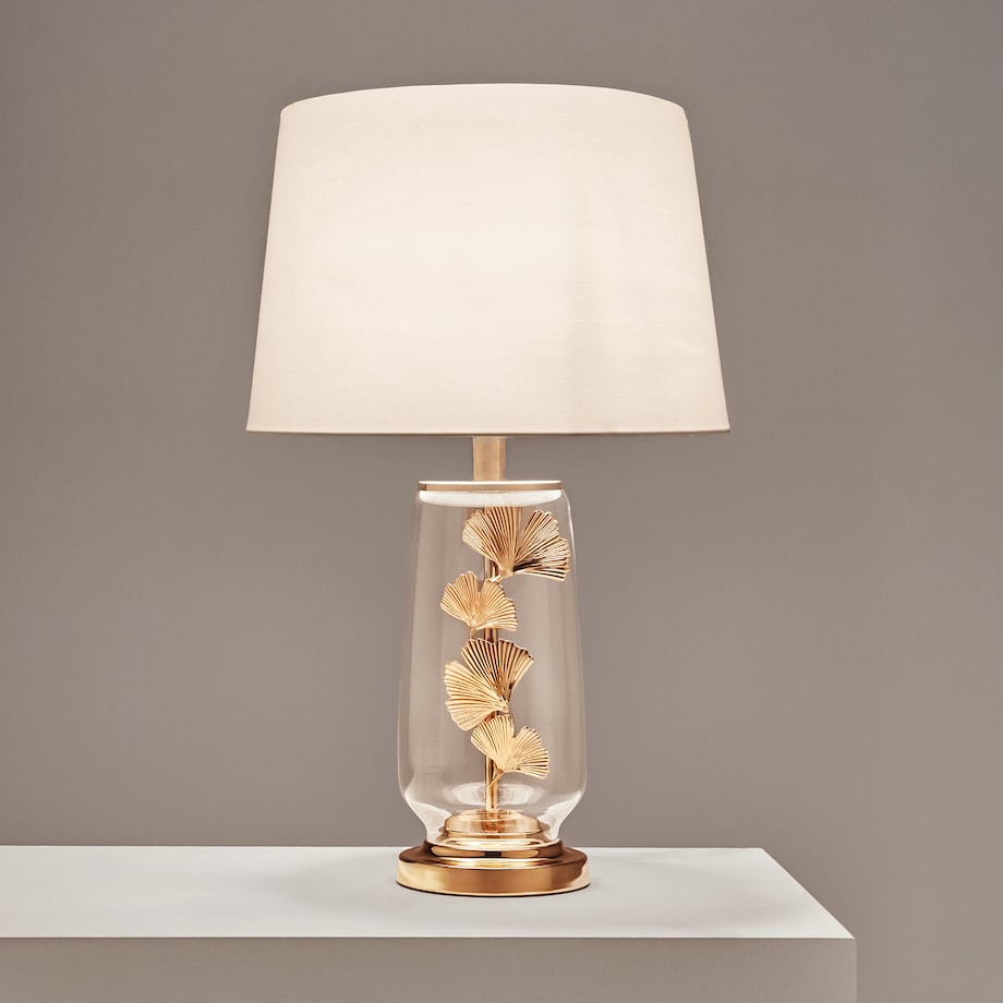Lampa Stołowa Ginkolux z motywem liściastym