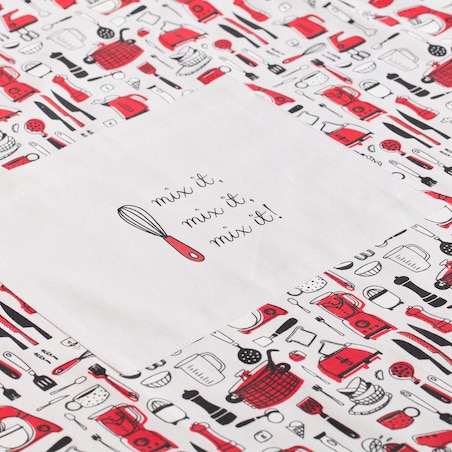 Fartuch Utensillo 70x85 cm z motywem kulinarnym