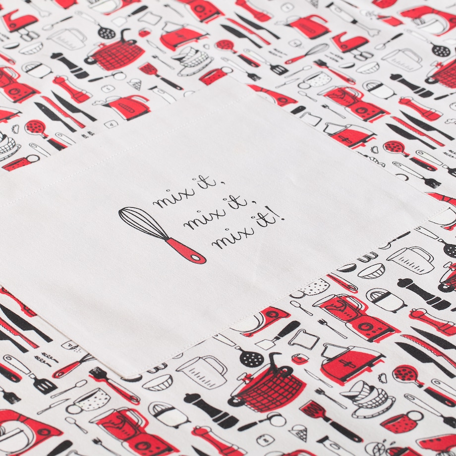 Fartuch Utensillo 70x85 cm z motywem kulinarnym