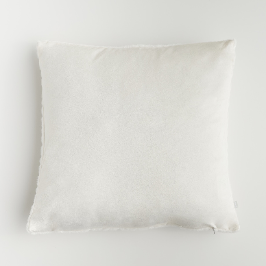 Poszewka Futrzana Pufos 45x45 cm z motywem geometrycznym