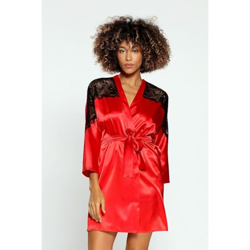 Szlafrok Marion Czerwony Czerwony, XL