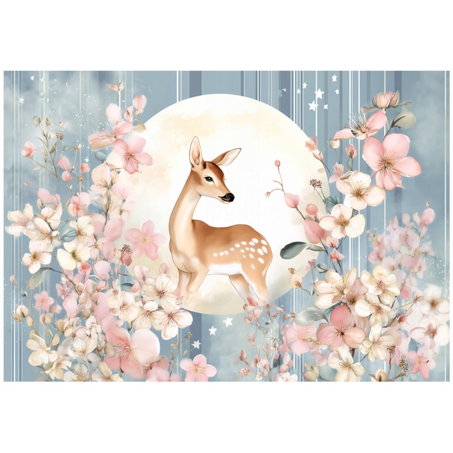 Fototapeta Dla Dzieci Na Flizelinie Dla Dziewczynki Kwiaty Szary 300x210