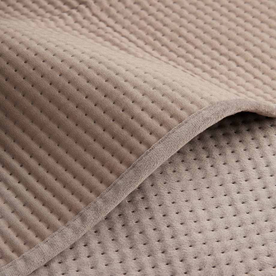 Jednokolorowa narzuta na łóżko z wytłoczonym wzorem Pontoso 200x220 cm