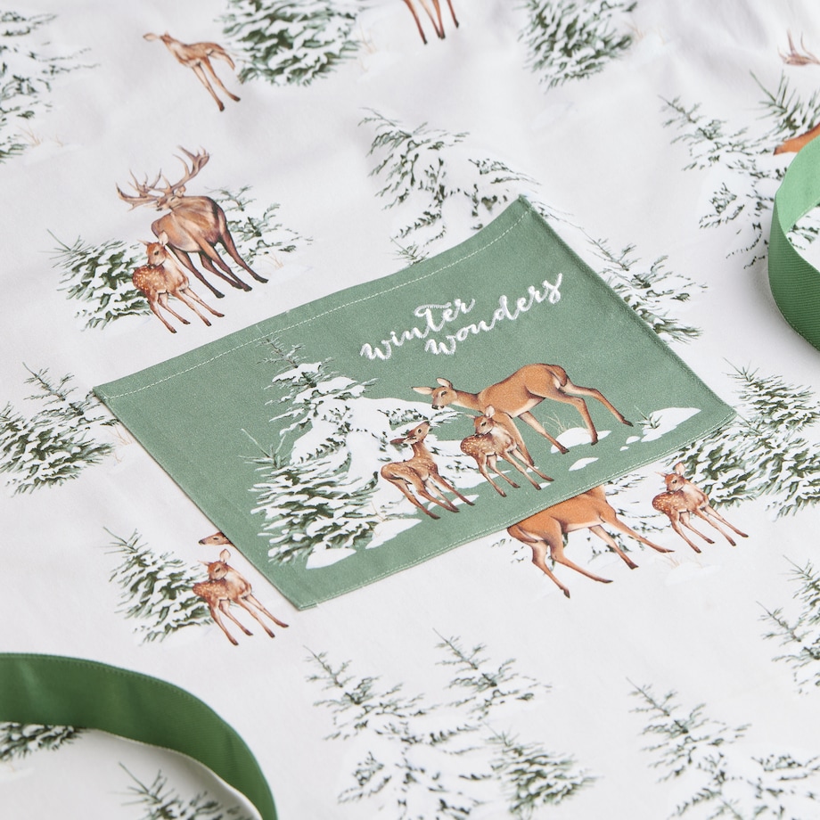 Fartuch Hirvos 70x85 cm z motywem zwierząt leśnych