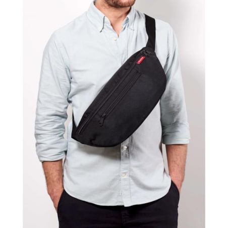 Nerka beltbag M black - poliester, 3 l