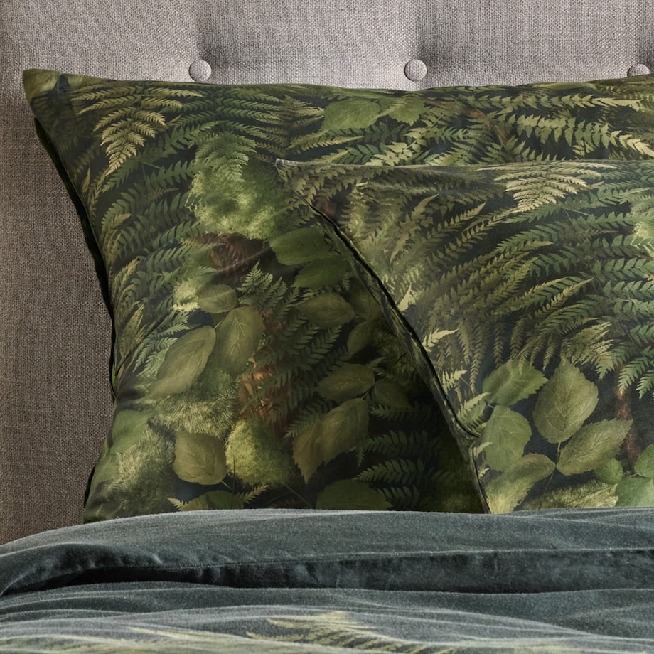 Pościel z bawełny satynowej Pesiso 200x220 cm z motywem liściastym