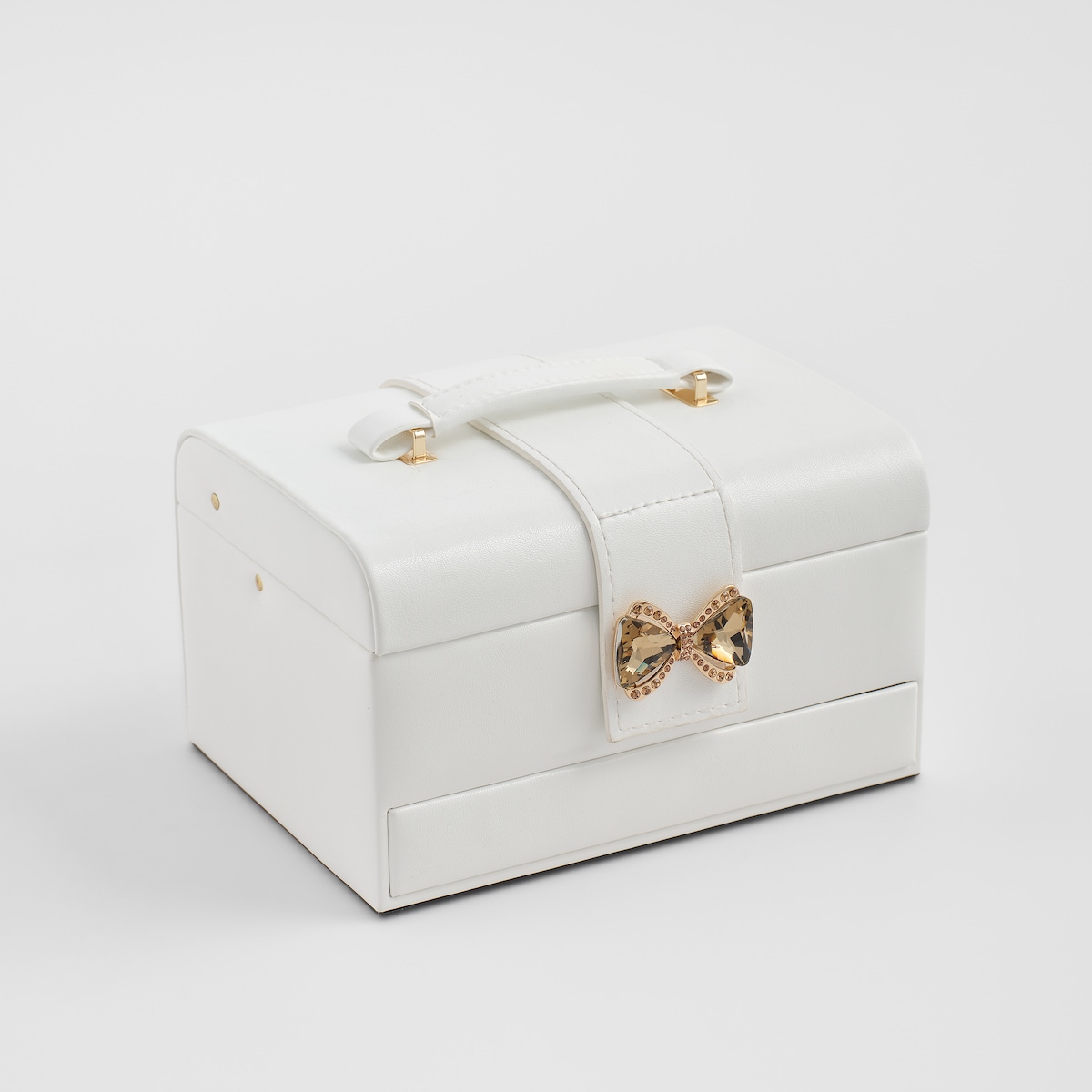 Szkatułka z lustrem, szufladkami i przegródkami Lara 22.5x16.5 cm