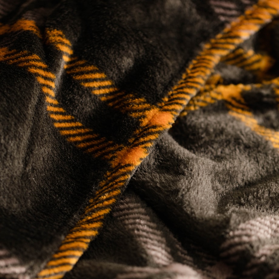 Drukowany koc Graphite 150x200 cm