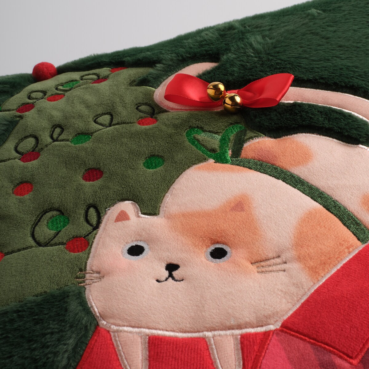 Poszewka Haftowana Catpack 45x45 cm z motywem choinki