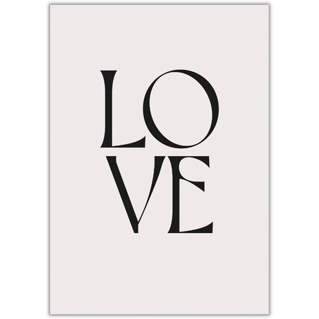 plakat love 30x40 cm