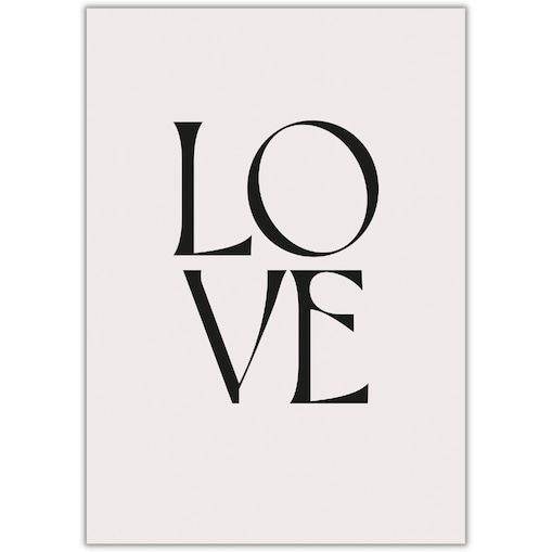 plakat love 30x40 cm