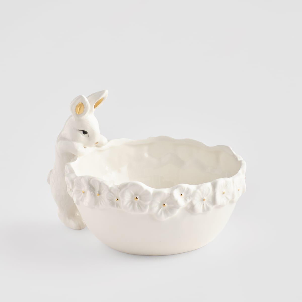 Miska Bellissima z motywem kwiatowym i królika