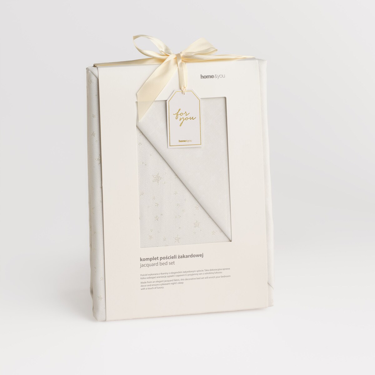 Pościel Żakardowa Noliso 160x200 cm z motywem gwiazdy