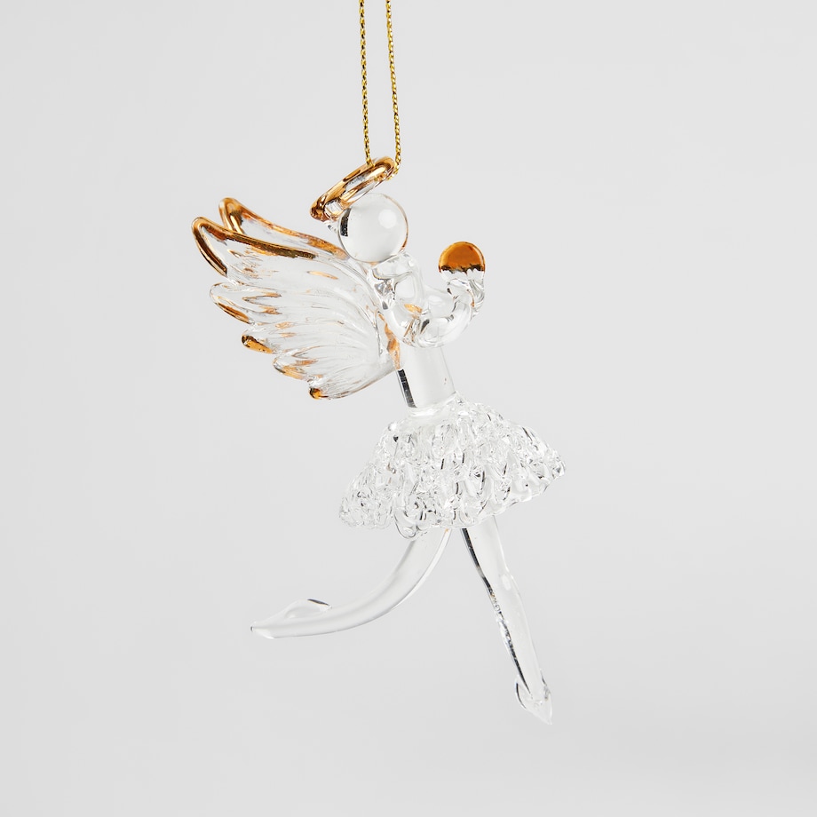 Dekoracja wisząca szklana Tinyangelos z motywem anioła