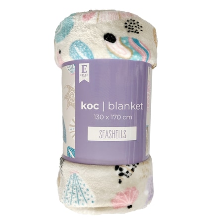 Drukowany koc dziecięcy Seashells 130x170 cm