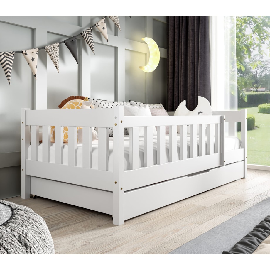 Łóżko drewniane dziecięce Zosia 80x190 białe