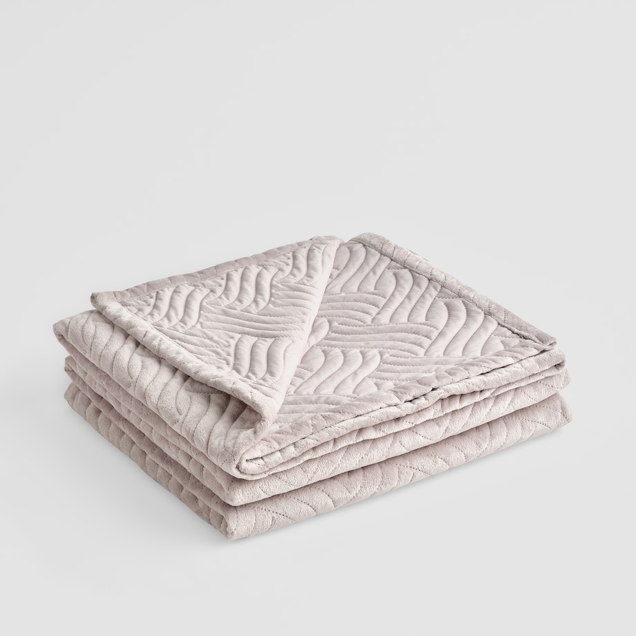 Jednokolorowa narzuta na łóżko z wytłoczonym wzorem Bessaria 200x220 cm