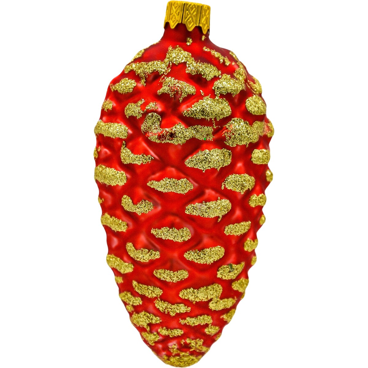 Bombka choinkowa: Złota Szyszka w Czerwieni