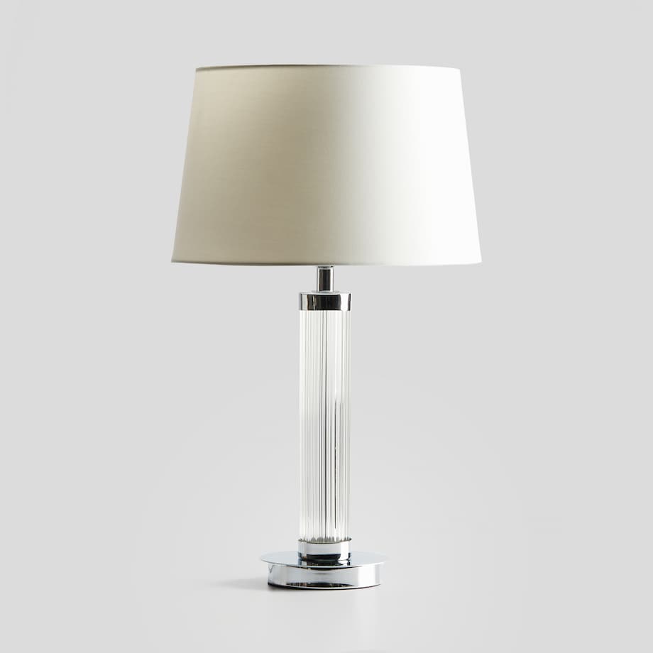 Sastri lampa stołowa ze szklaną podstawą