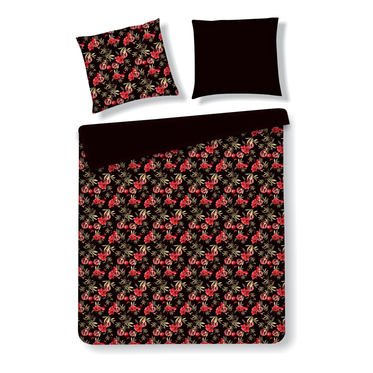 Pościel z bawełny satynowej Granadillo 200x220 cm z motywem owoców