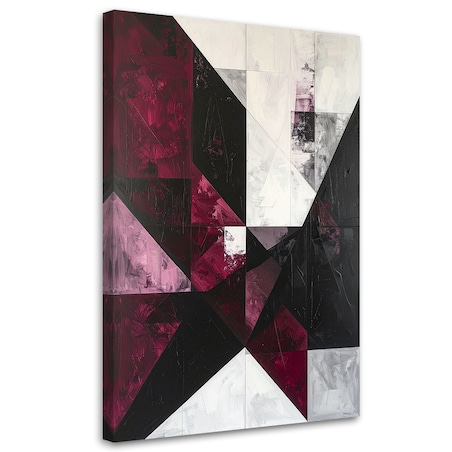 Obraz do salonu biura kuchni, Abstrakcja w odcieniach burgundu