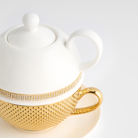 Czajniczek Z Filiżanką Glamtis gold