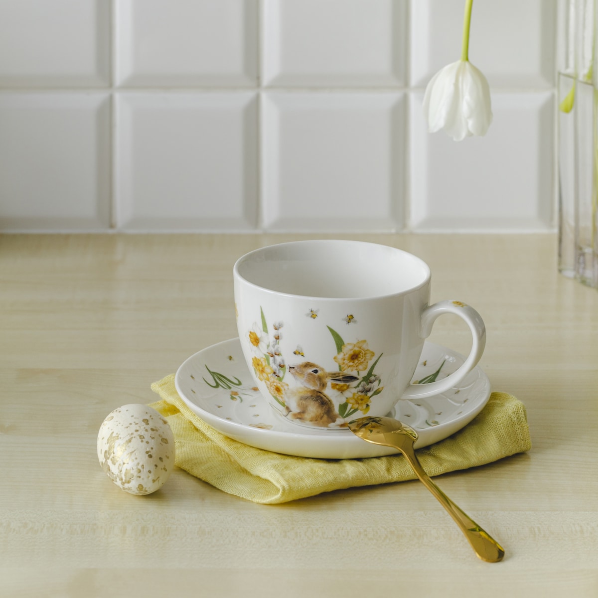 Filiżanka Ze Spodkiem Rabbiflowerso