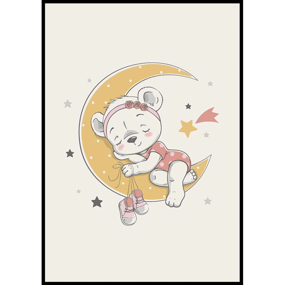 plakat śpiąca misia 50x70 cm