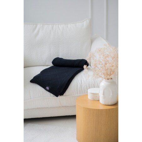 Pled romby czarny, 130 x 160 cm, La Manta