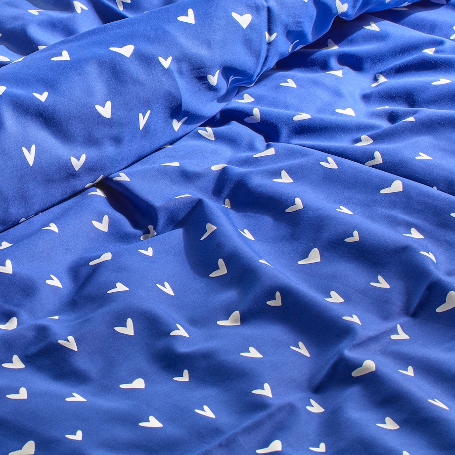 Pościel z bawełny satynowej Mallory 160x200 cm z motywem serc