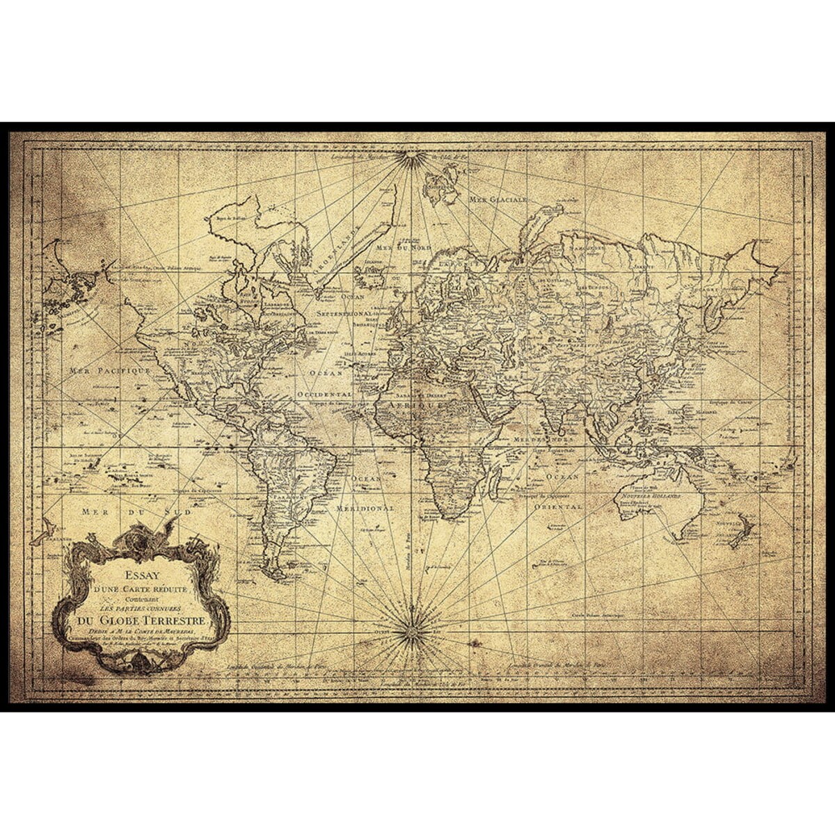 plakat vintage map 1778 30x40 cm