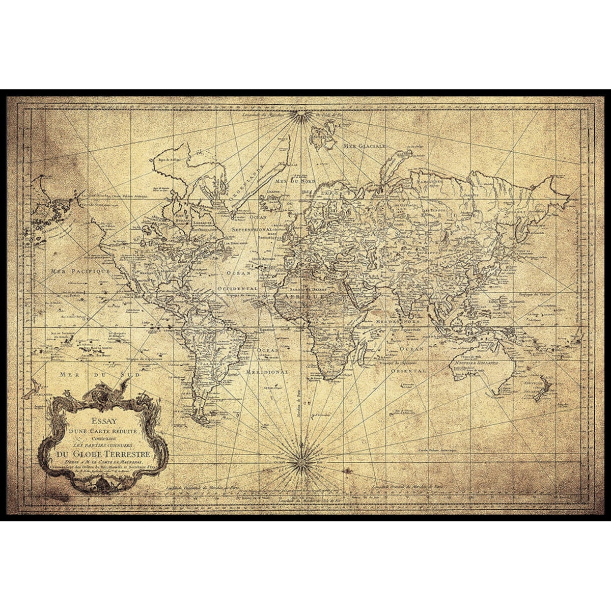 plakat vintage map 1778 30x40 cm