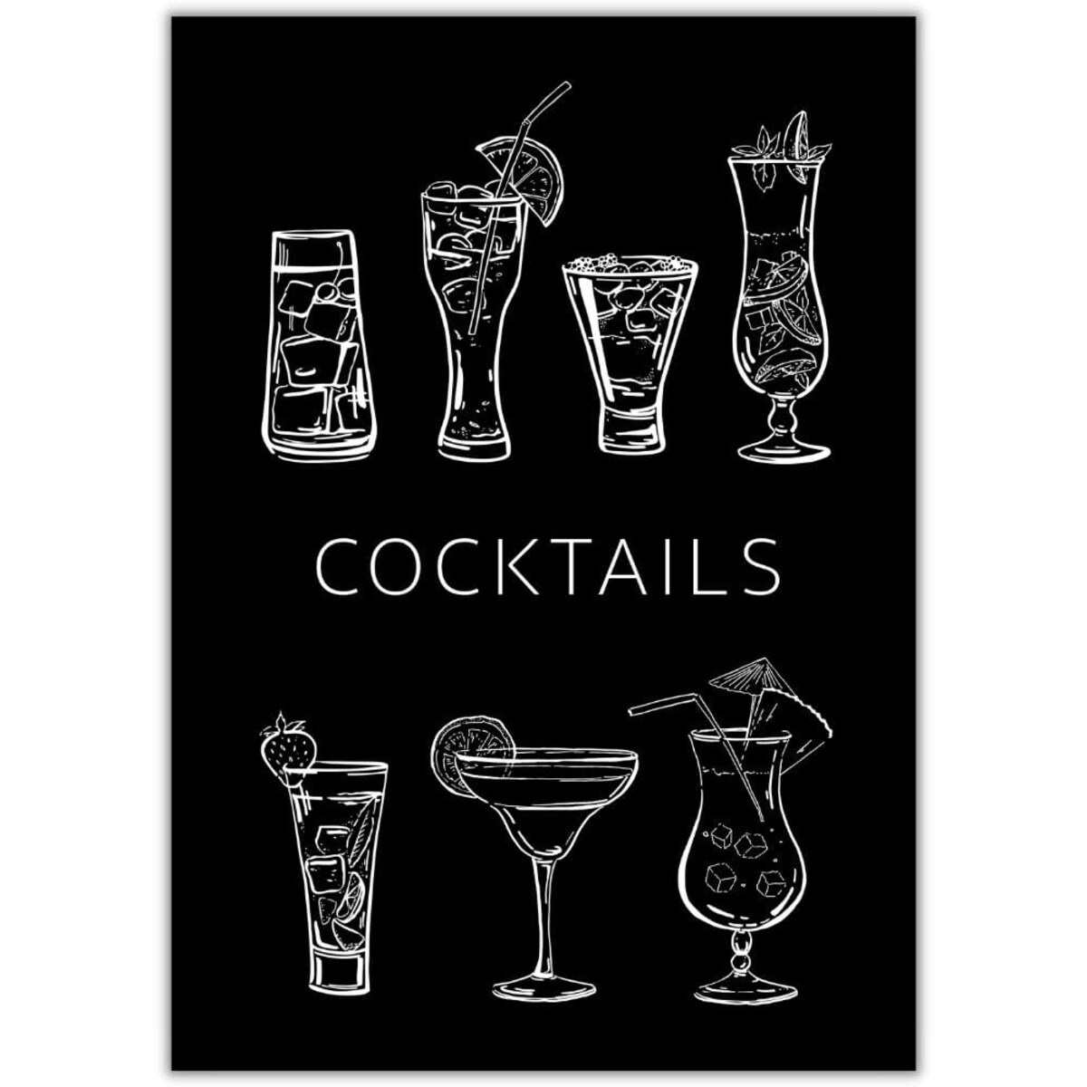 plakat cocktails 70x100 cm