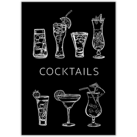 plakat cocktails 70x100 cm