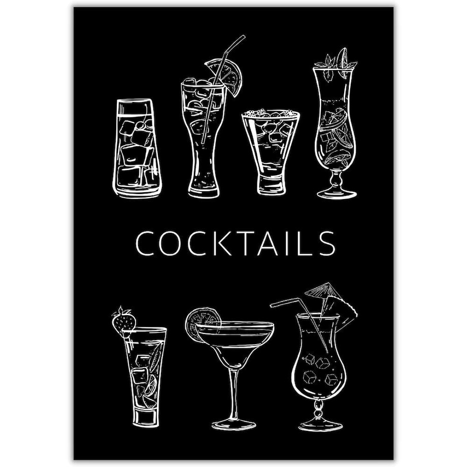 plakat cocktails 70x100 cm