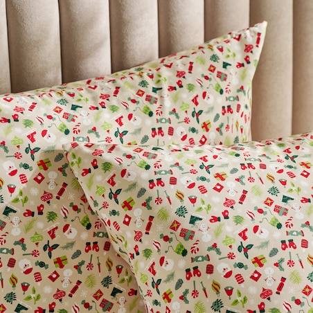 Pościel Z Mikrofibry Festiom 160x200 cm z motywem mikołaja