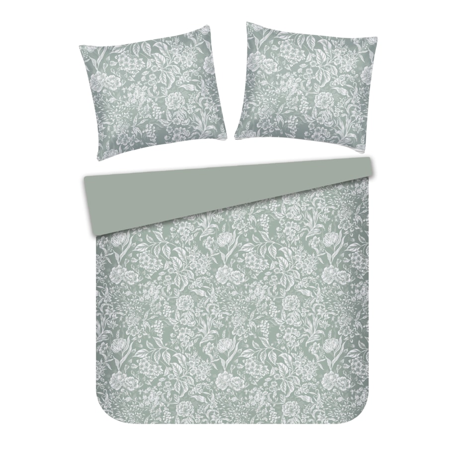 Pościel Żakardowa Virana 160x200 cm z motywem roślinnym