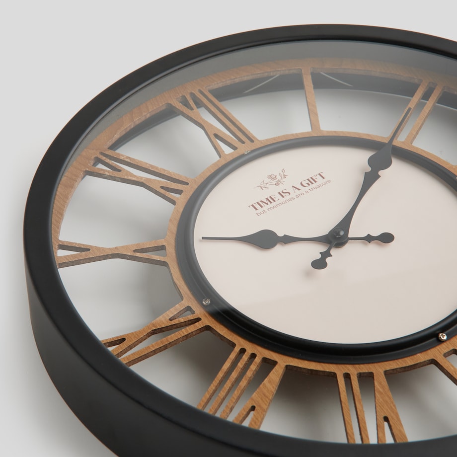 industrialny zegar ścienny eroma wood 2 ø 40 cm