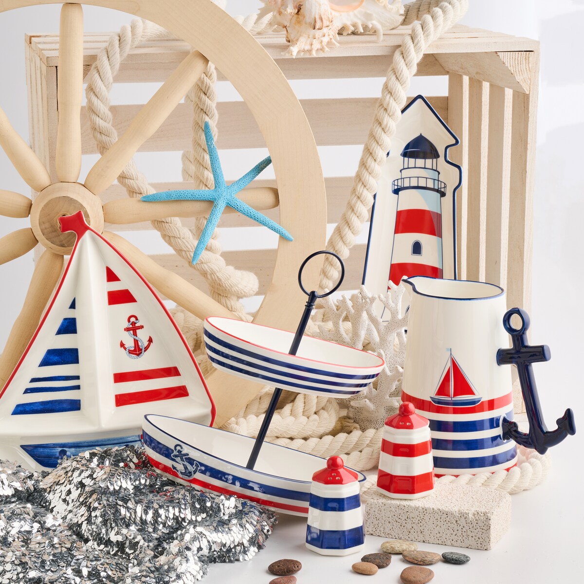 Dzbanek Ancorare z motywem morskim