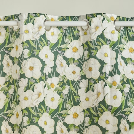 Zasłona z nadrukiem Emeris 140x250 cm z motywem kwiatowym
