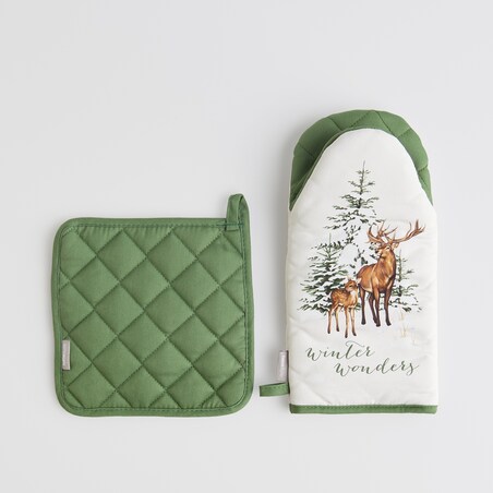 Łapka i Rękawica Hirvos 14x30 cm z motywem zwierząt leśnych