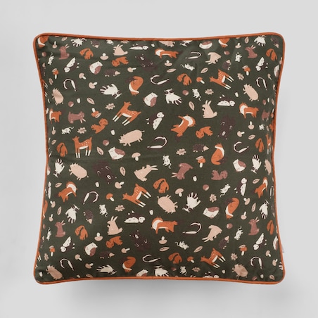 Poszewka Drukowana Nooks 45x45 cm z motywem zwierząt leśnych