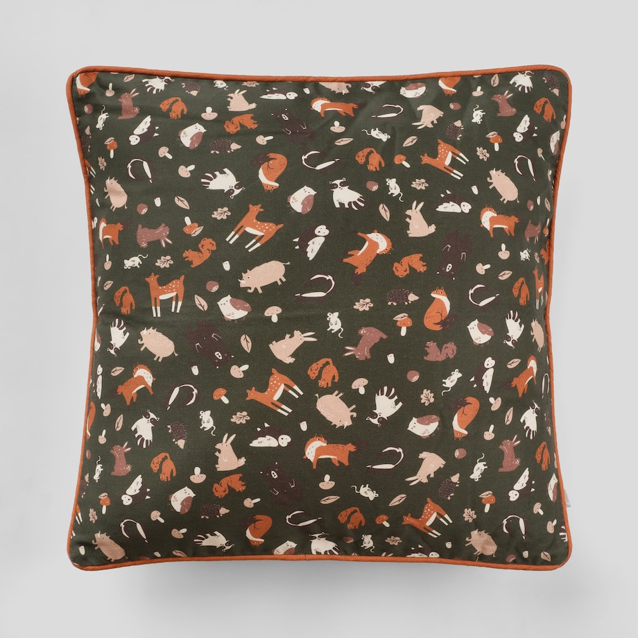 Poszewka Drukowana Nooks 45x45 cm z motywem zwierząt leśnych
