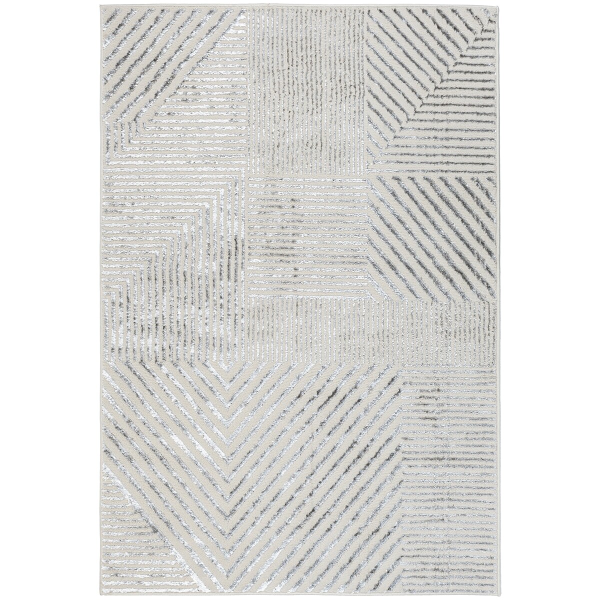 Dywan nowoczesny Tori 120x170 cm e-floor OEKO-TEX geometryczny szary